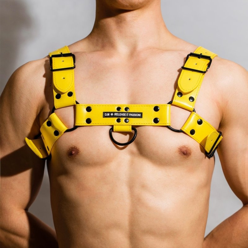 BDSMaster Harnais Chest All Jaune